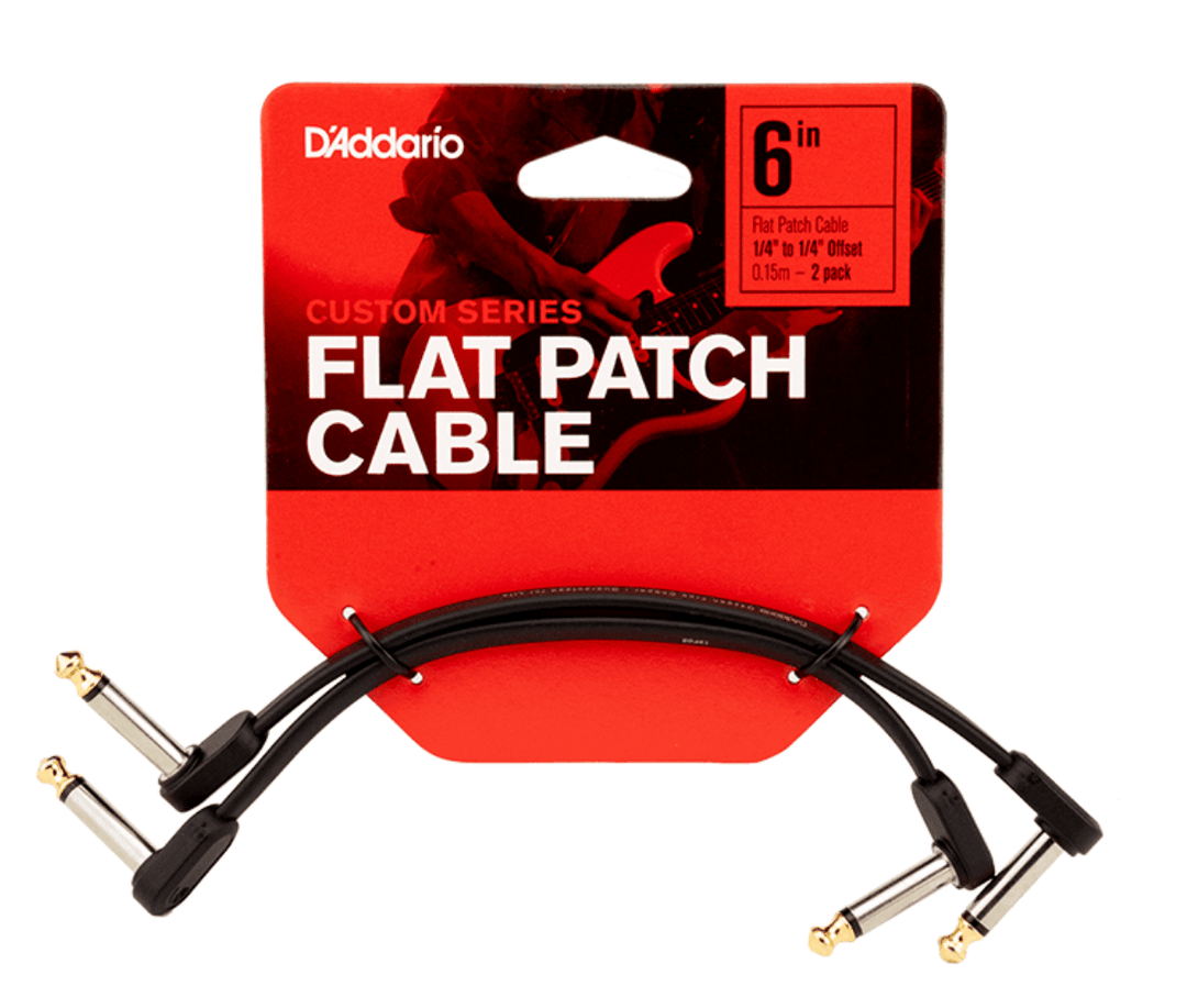 D'Addario Flat Patch Cables Offset Right - Angle, 6 inches by D'Addario Canada