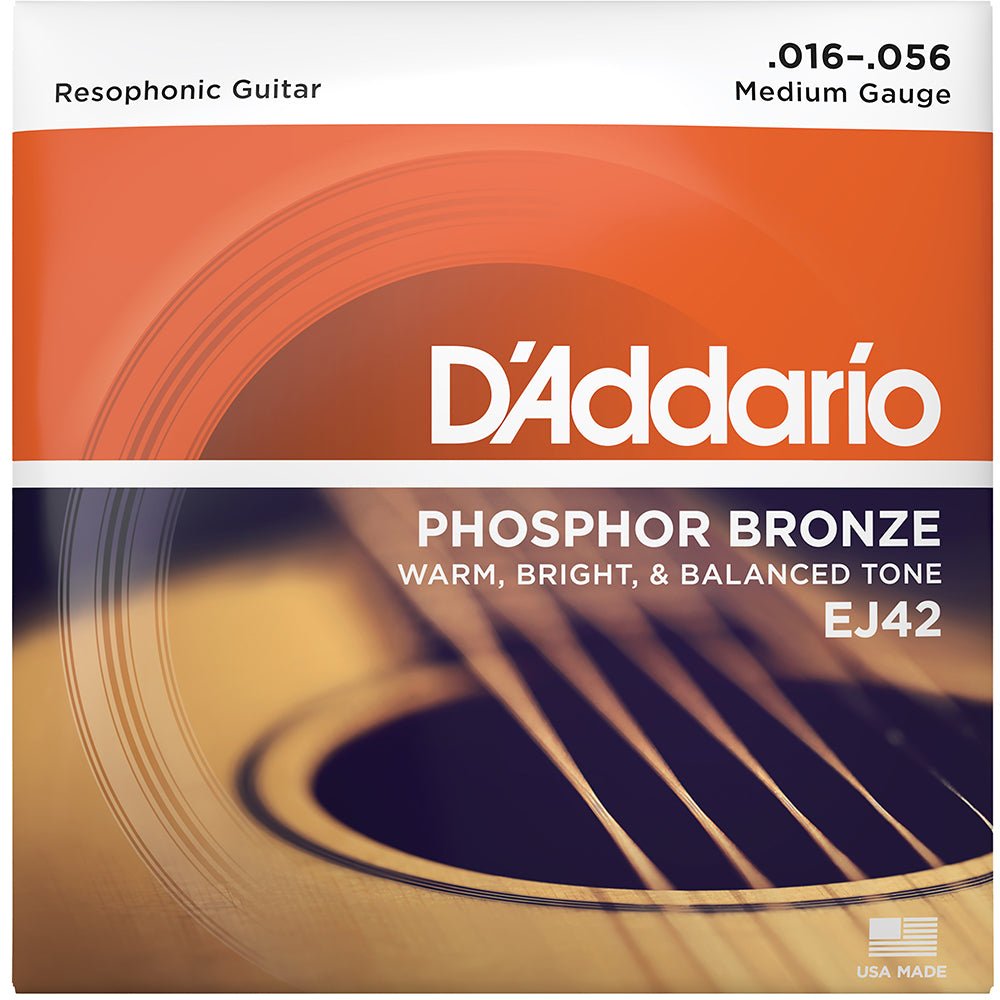 D'Addario Phosphor Bronze Resophonic Set, Medium 16 - 56 by D'Addario Canada