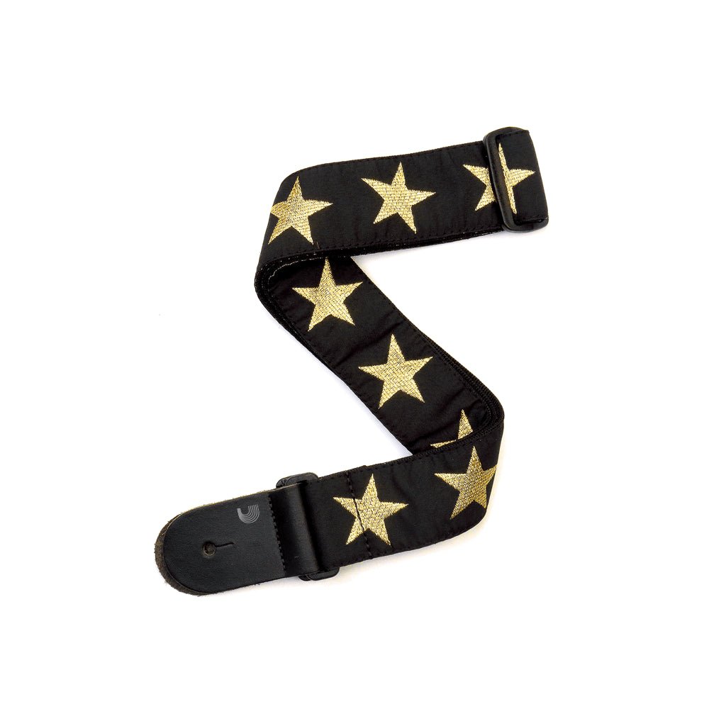D'addario Woven Guitar Strap, Gold Star by D'Addario Canada