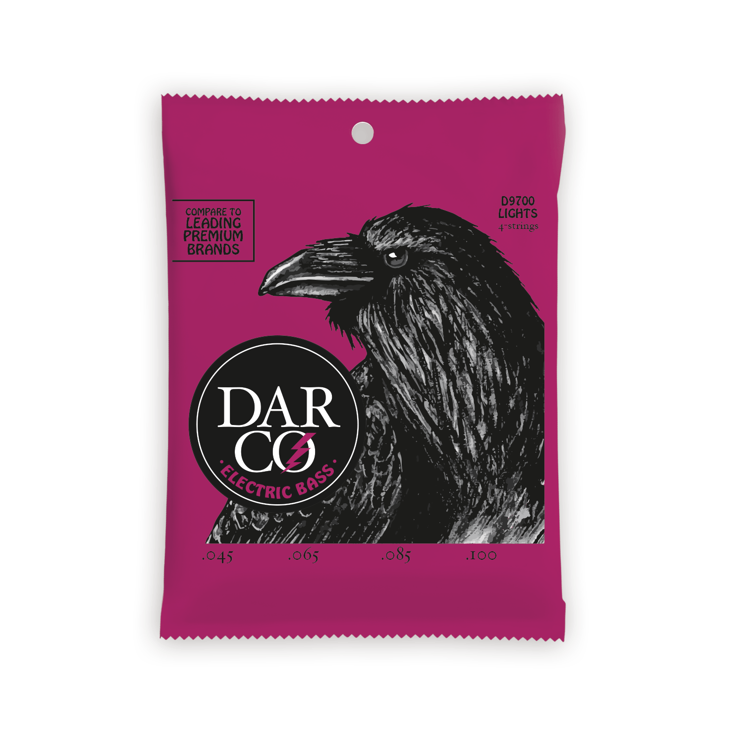 Darco Electric Bass Guitar Strings 4 String, Lights by Martin Guitar Co.