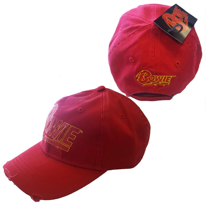 DAVID BOWIE UNISEX BASEBALL CAP: FLASH LOGO by Rock Off Trade