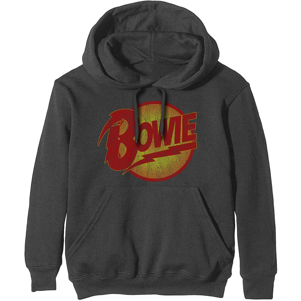 DAVID BOWIE UNISEX PULLOVER HOODIE: VINTAGE DIAMOND DOGS LOGO by Rock Off Trade
