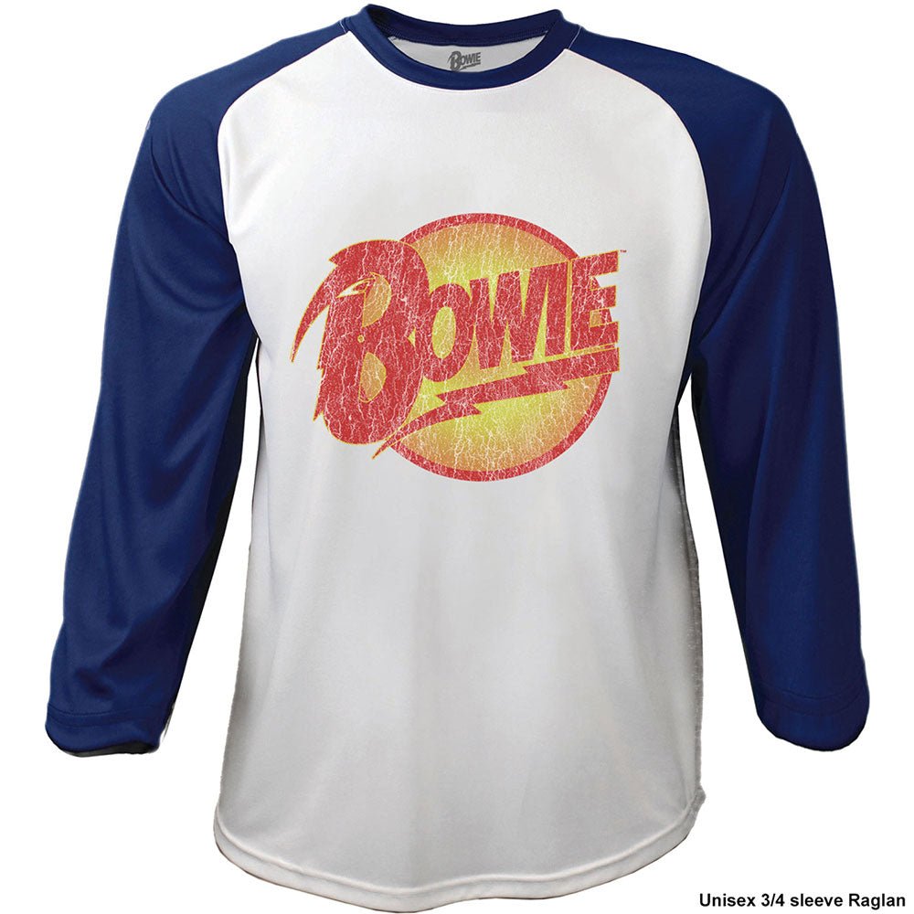 DAVID BOWIE UNISEX RAGLAN TEE: VINTAGE DIAMOND DOGS by Rock Off Trade