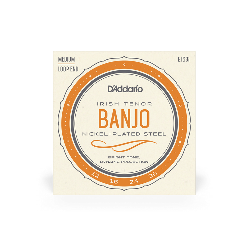 D'Addario Irish Tenor Banjo Set, Medium 12-63