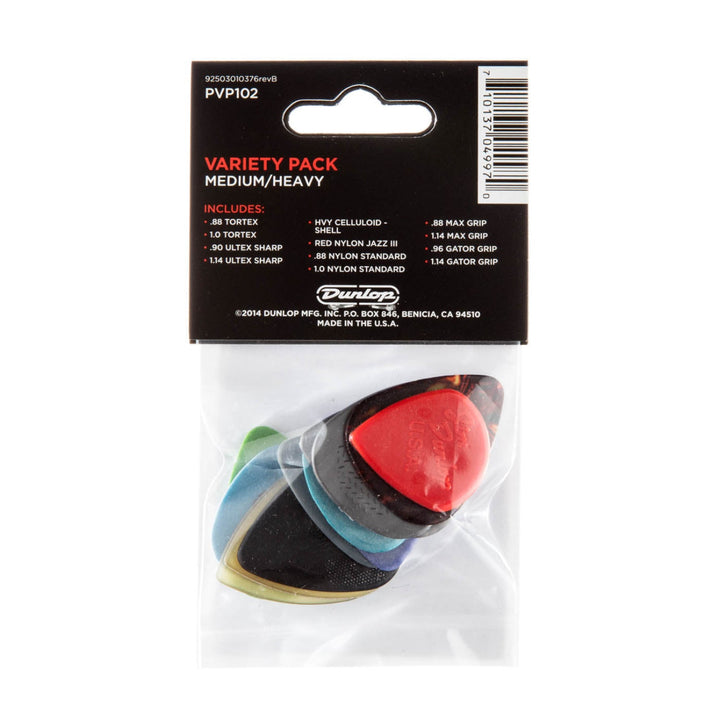 Dunlop Guitar Pick Variety Pack Med/Hvy (12/pack) by Coast Music