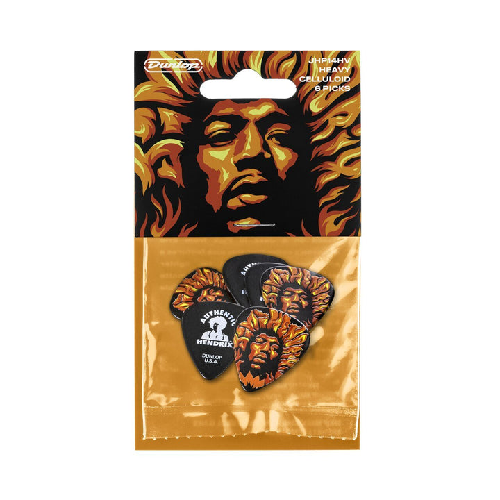 Dunlop Jimi Hendrix ’69 Psych Series Voodoo Fire Guitar Pick (6 Pack) by Coast Music