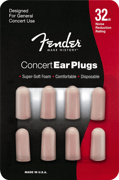 Ear Plugs Fender Concert Series Foam Ear Plug (4 PAIR) by FMIC