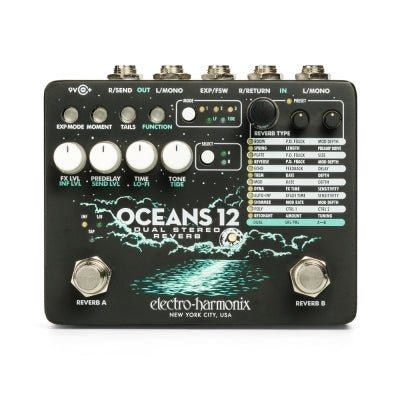 EHX Oceans 12 Dual Stereo Reverb by New Sensor
