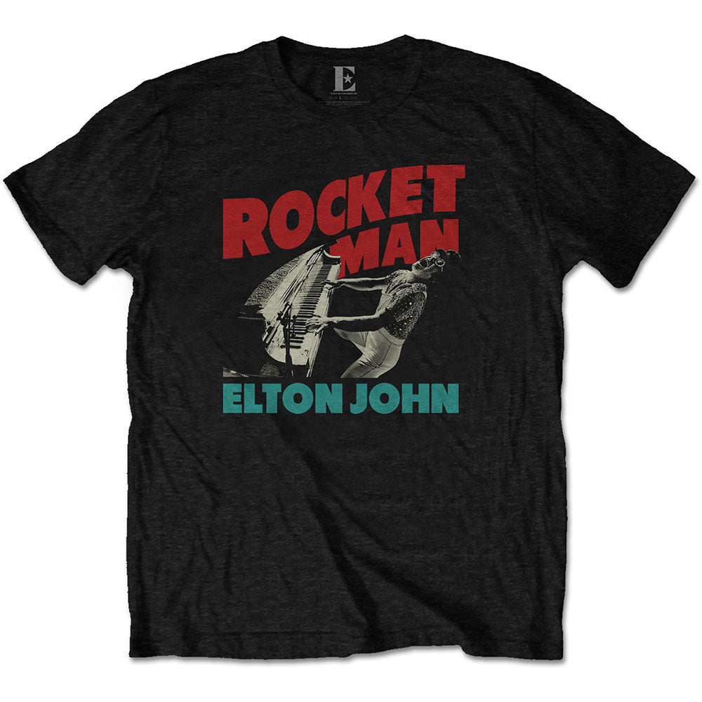 ELTON JOHN UNISEX TEE: ROCKETMAN PIANO by Rock Off Trade