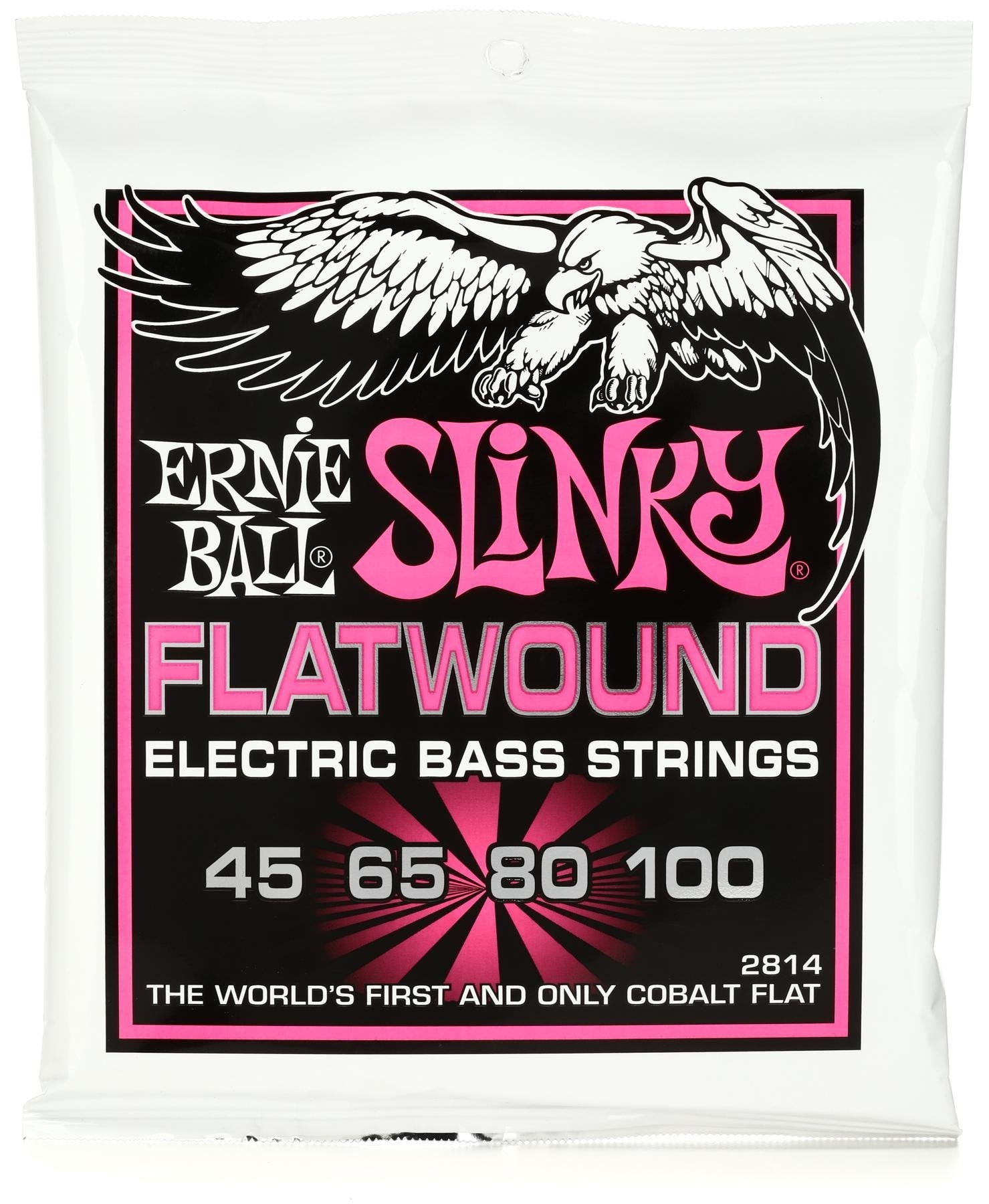 Ernie Ball Super Slinky Flatwound Electric Bass Strings, 45 - 100 by Yorkville