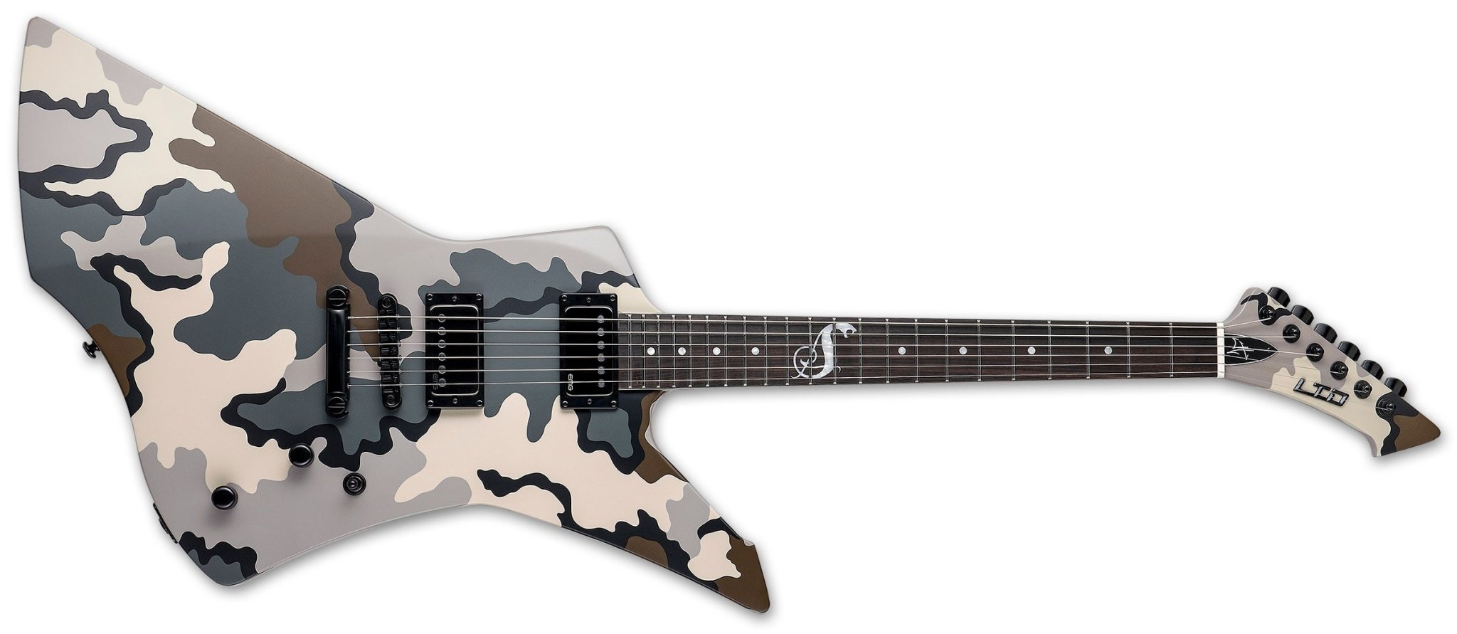 ESP LTD Snakebyte Camo Electric Guitar With Case, Kuiu Camo Satin by B&J
