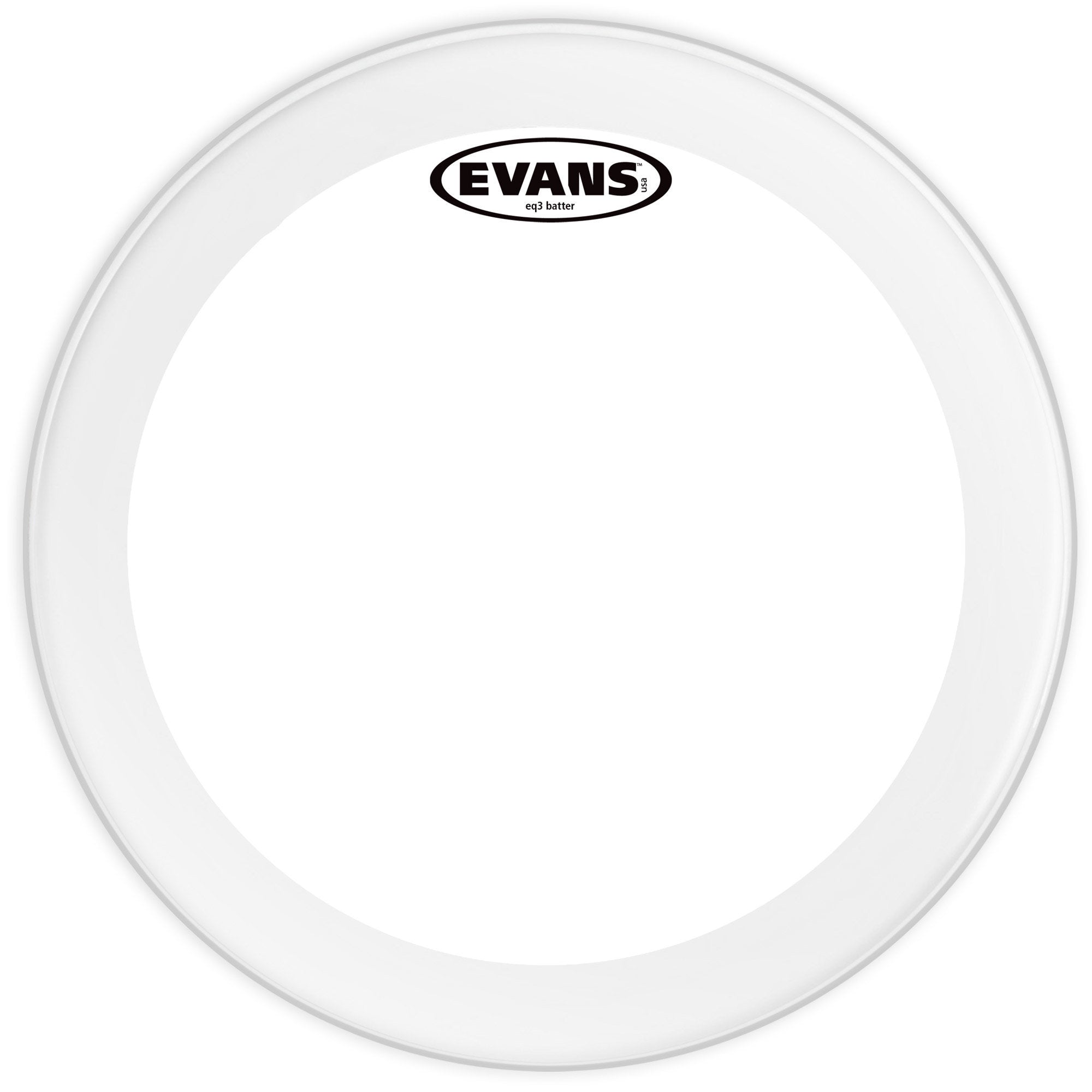 Evans EQ3 Clear 22" Bass Drum Head by D'Addario Canada