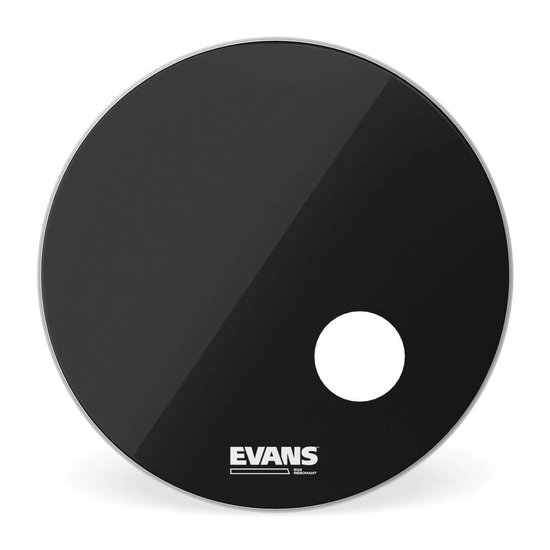 Evans EQ3 Resonant Black 18" Bass Drum Head by D'Addario Canada