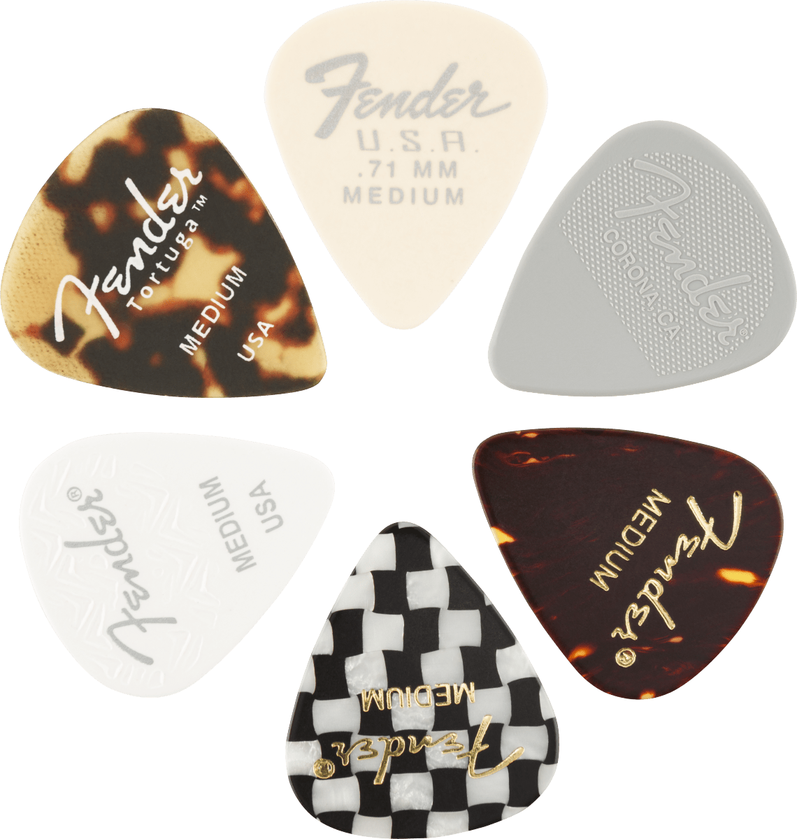 FENDER 351 MATERIAL MEDLEY, 6 - PACK by FMIC