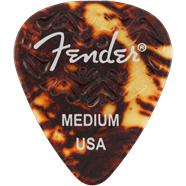 FENDER 351 SHAPE WAVELENGTH™ CELLULOID PICKS — 6 - PACK, TORTOISE SHELL by FMIC