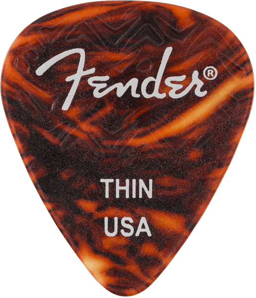 FENDER 351 SHAPE WAVELENGTH™ CELLULOID PICKS — 6 - PACK, TORTOISE SHELL by FMIC