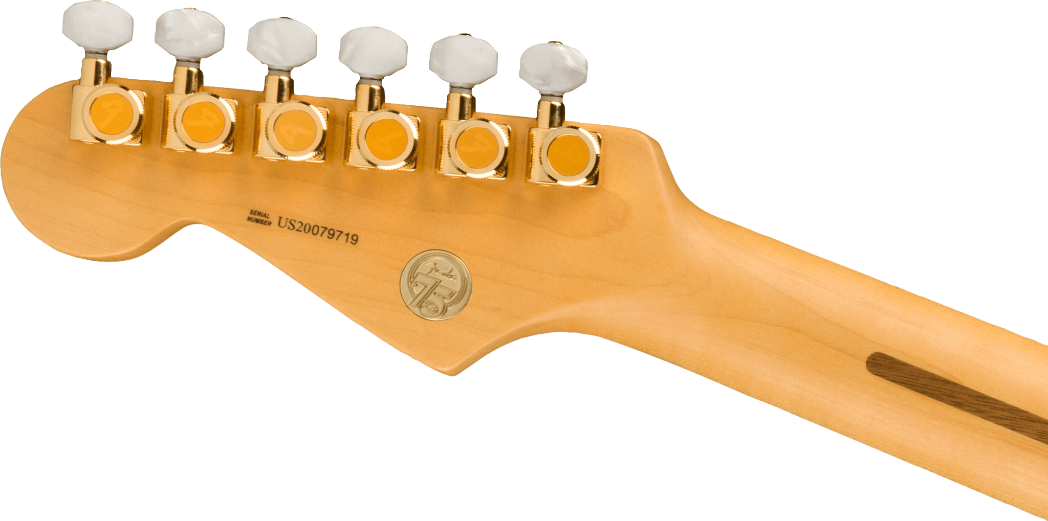 Fender 75th Anniversary Commemorative Stratocaster®, Maple Fingerboard, 2 - Color Bourbon Burst by FMIC