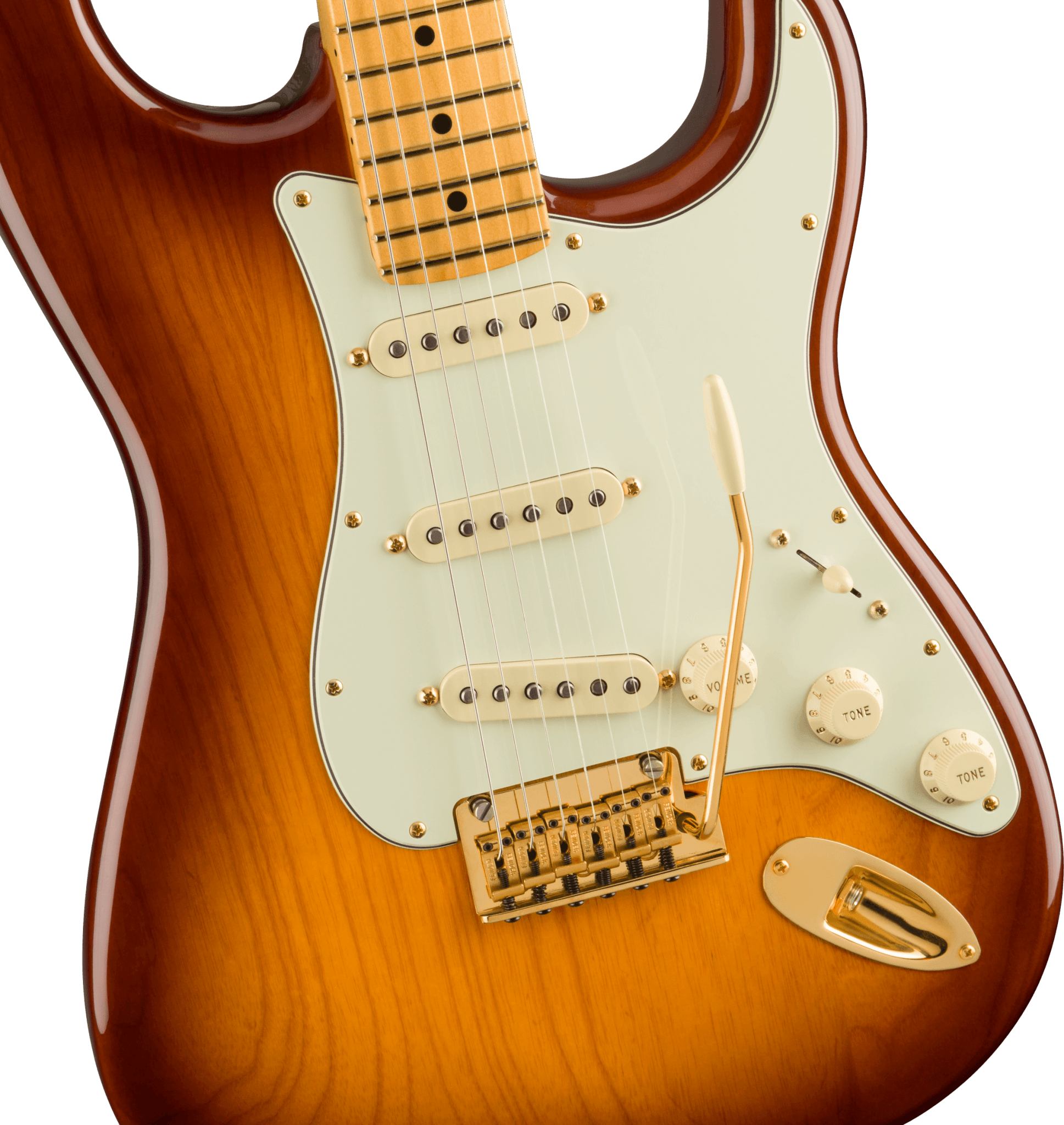 Fender 75th Anniversary Commemorative Stratocaster®, Maple Fingerboard, 2 - Color Bourbon Burst by FMIC