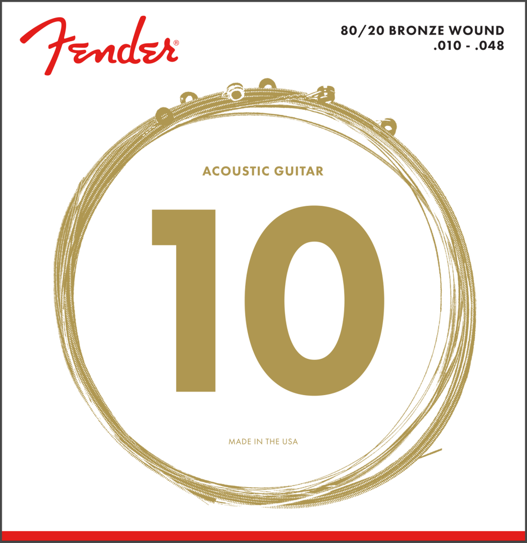 Fender 80/20 Bronze Acoustic Strings, Ball End by FMIC