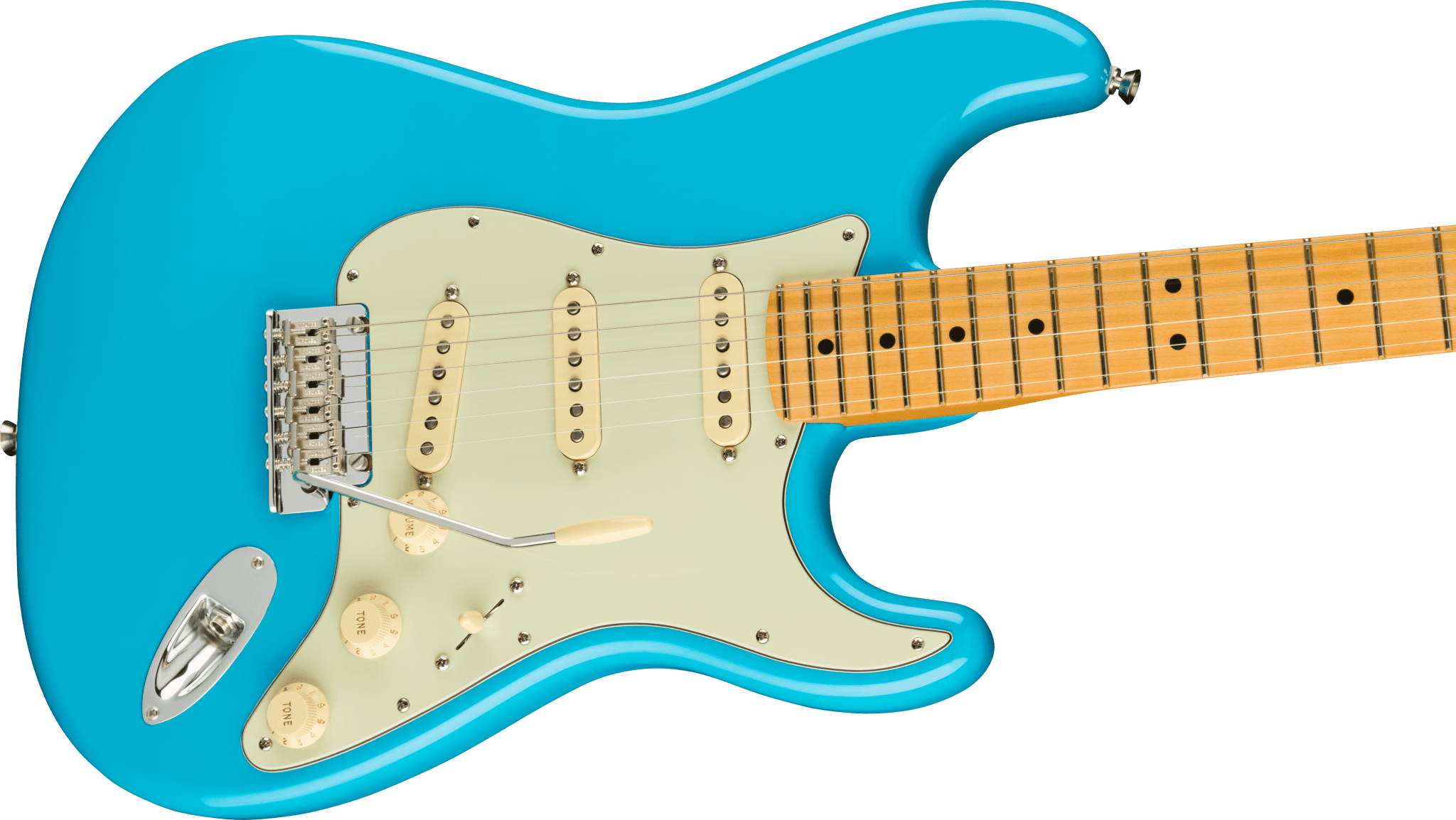 Fender American Professional II Stratocaster®, Maple Fingerboard, Miami Blue by FMIC