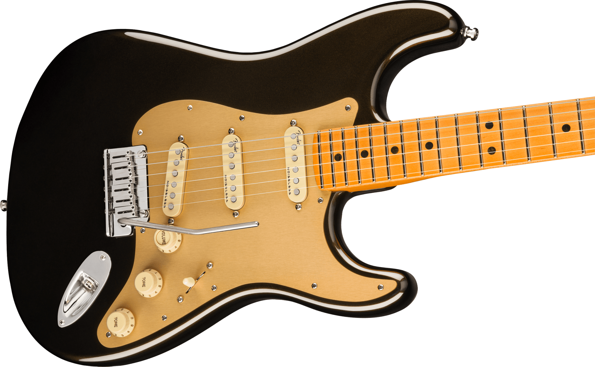 Fender American Ultra Stratocaster®, Maple Fingerboard, Texas Tea by FMIC