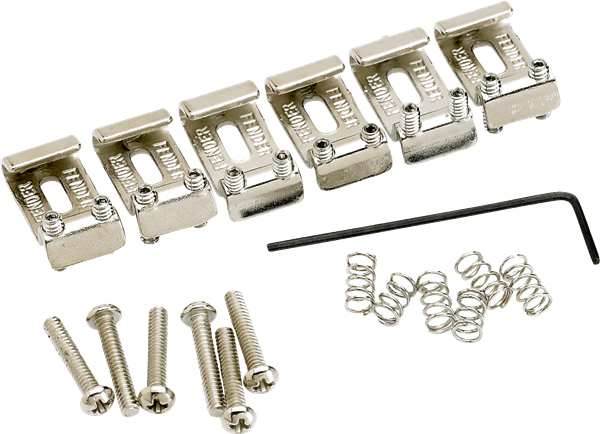 Fender American Vintage Stratocaster® Bridge Saddles (6) (Nickel) by FMIC
