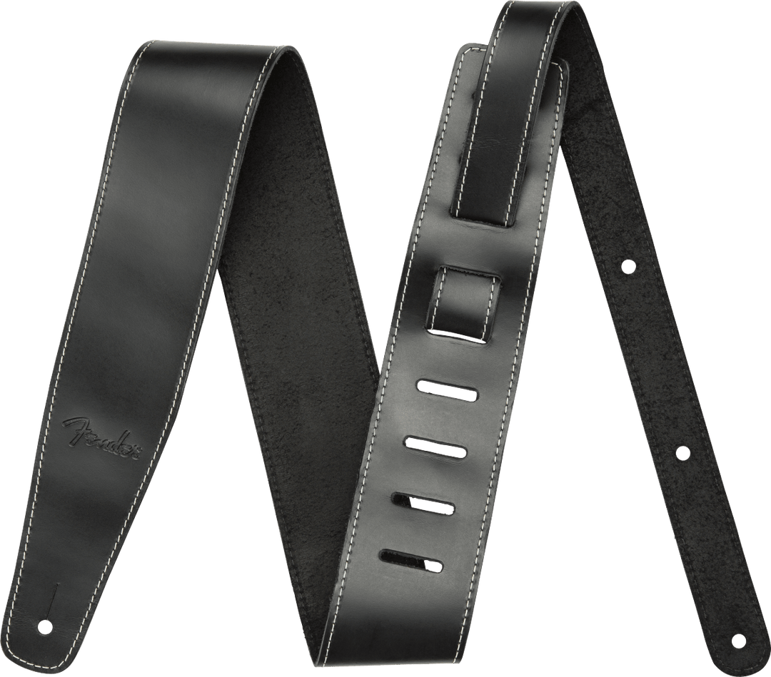 Fender® Broken - In Leather Strap, Black 2.5" by FMIC