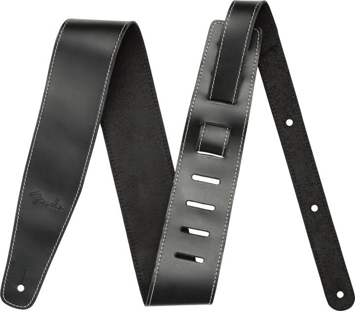 Fender® Broken - In Leather Strap, Black 2.5" by FMIC