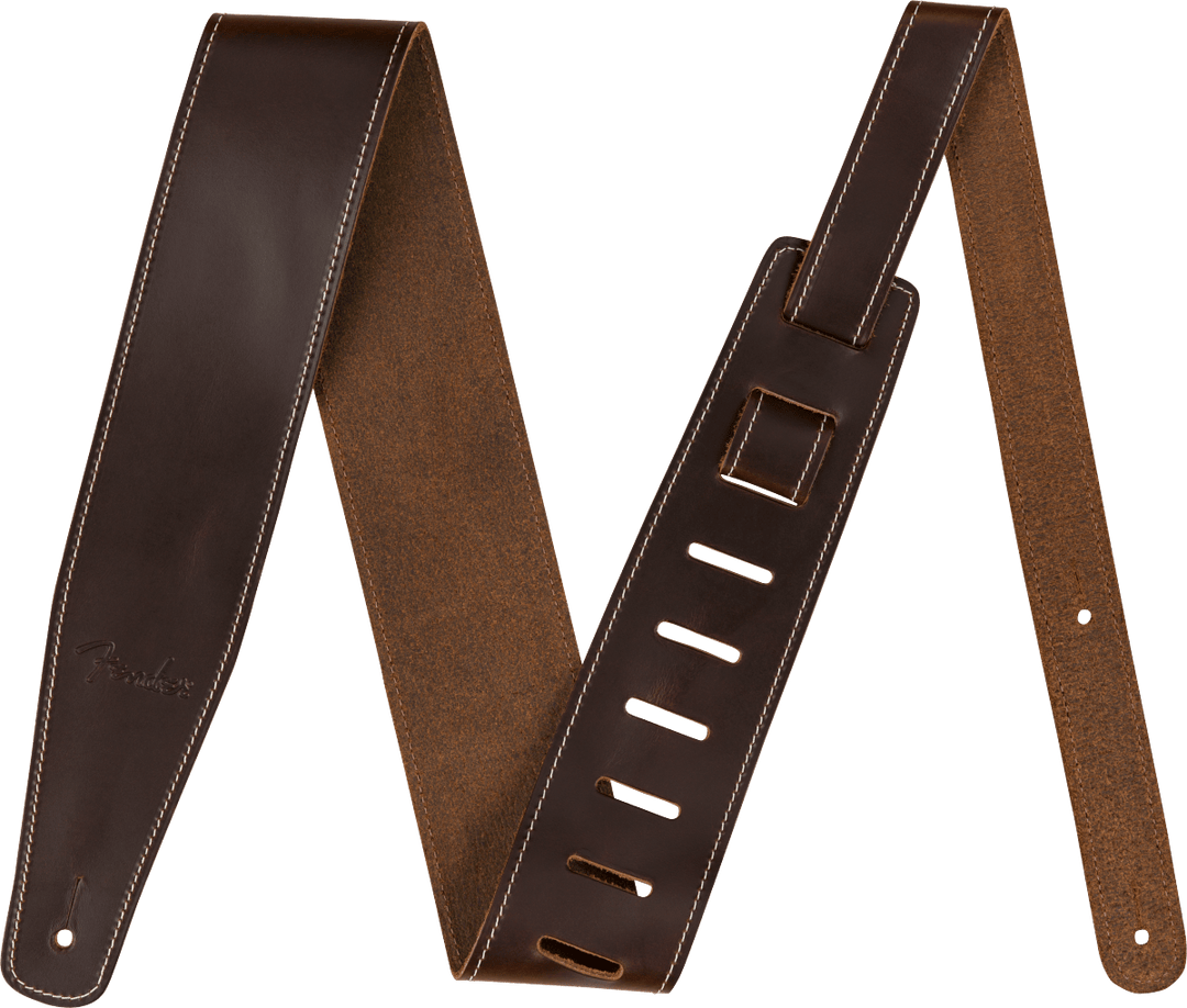 Fender® Broken - In Leather Strap, Brown 2.5" by FMIC