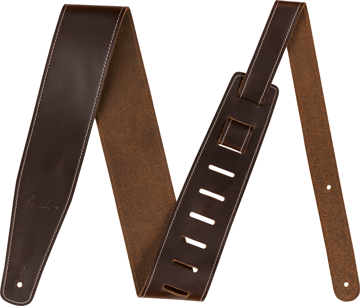 Fender® Broken - In Leather Strap, Brown 2.5" by FMIC