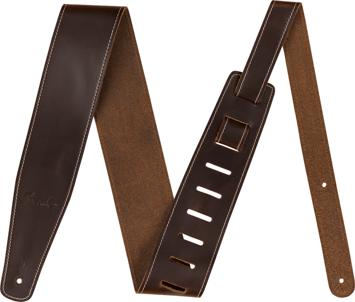 Fender® Broken - In Leather Strap, Brown 2.5" by FMIC