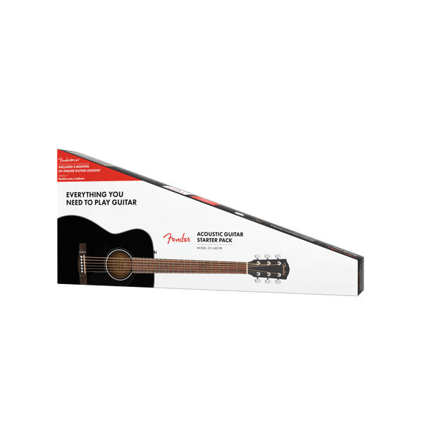 Fender CC - 60S Concert Acoustic Guitar Pack, Black by FMIC