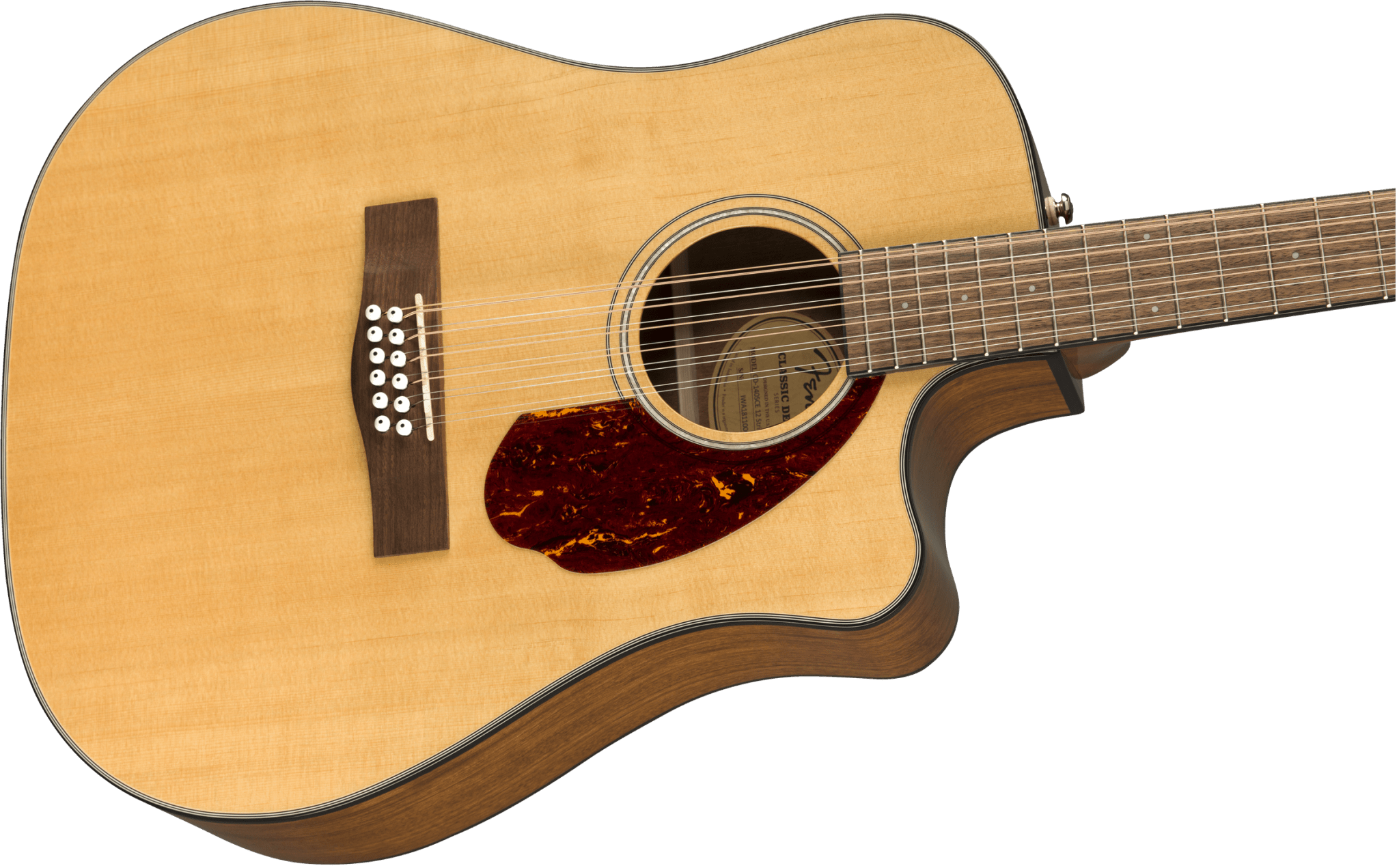Fender CD - 140SCE 12 - String, Walnut Fingerboard, Natural w/Case by FMIC