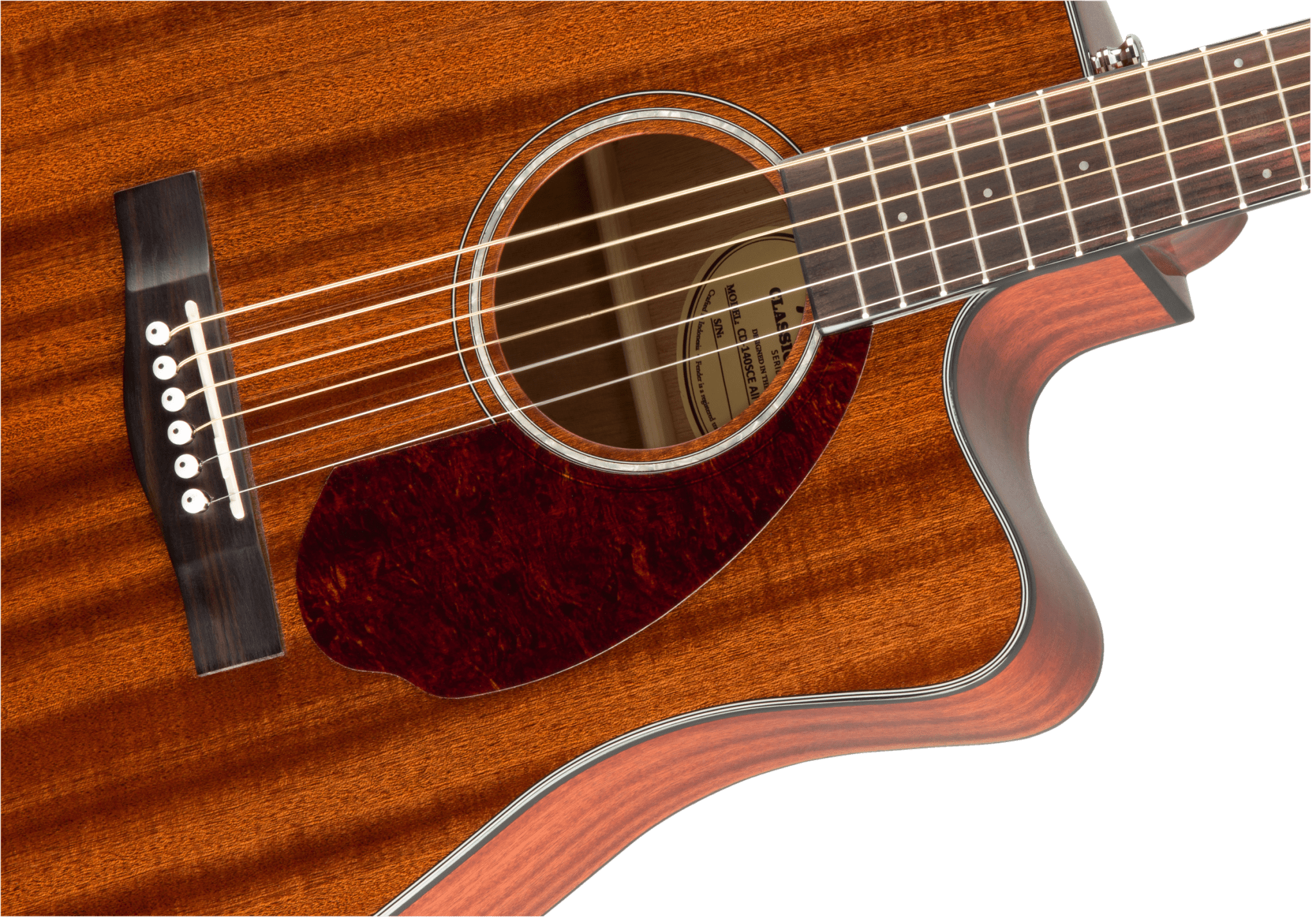 Fender CD - 140SCE Dreadnought, Walnut Fingerboard, All - Mahogany w/Case by FMIC
