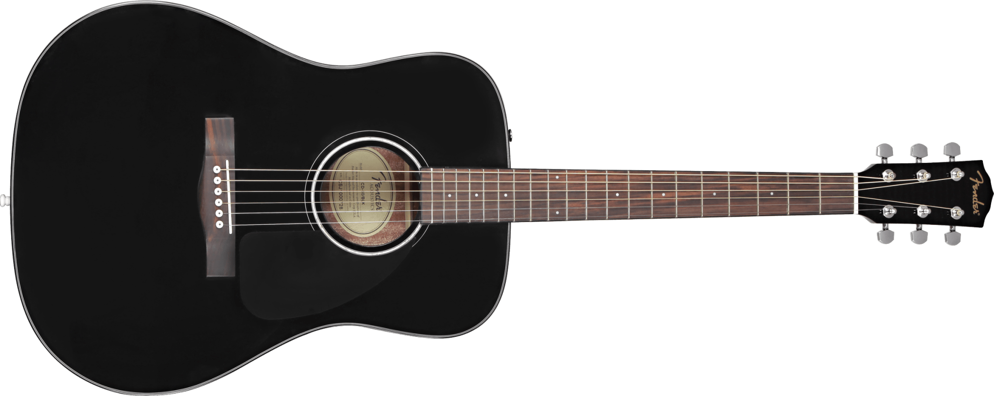 Fender CD - 60 Dreadnought V3 w/Case, Walnut Fingerboard, Black by FMIC