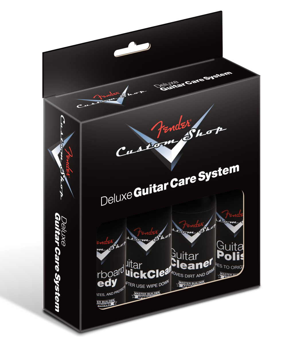 Fender Custom Shop Deluxe Guitar Care System, 4 Pack, Black by FMIC