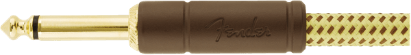Fender Deluxe Series Instrument Cable, Straight/Angle, 15', Tweed by FMIC