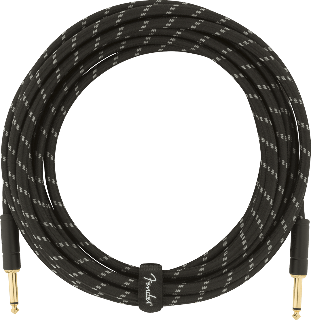 Fender Deluxe Series Instrument Cable, Straight/Straight, Black Tweed by FMIC