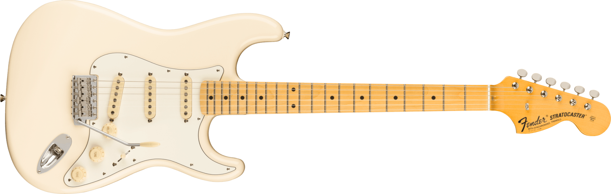 Fender JV Modified '60s Stratocaster®, Maple Fingerboard, Olympic White by FMIC