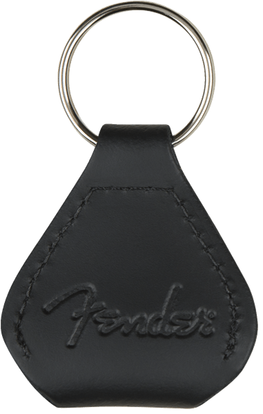 Fender™ Leather Pick Holder Keychain, Black by FMIC
