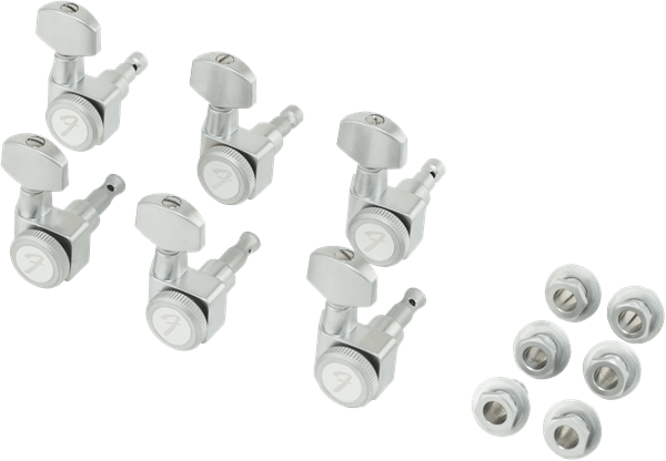 Fender Locking Stratocaster®/Telecaster® Tuning Machines, Brushed Chrome by FMIC