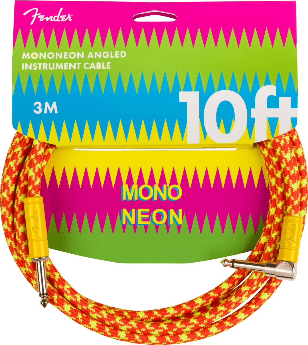 Fender MonoNeon Instrument Cable, 10', Orange by FMIC