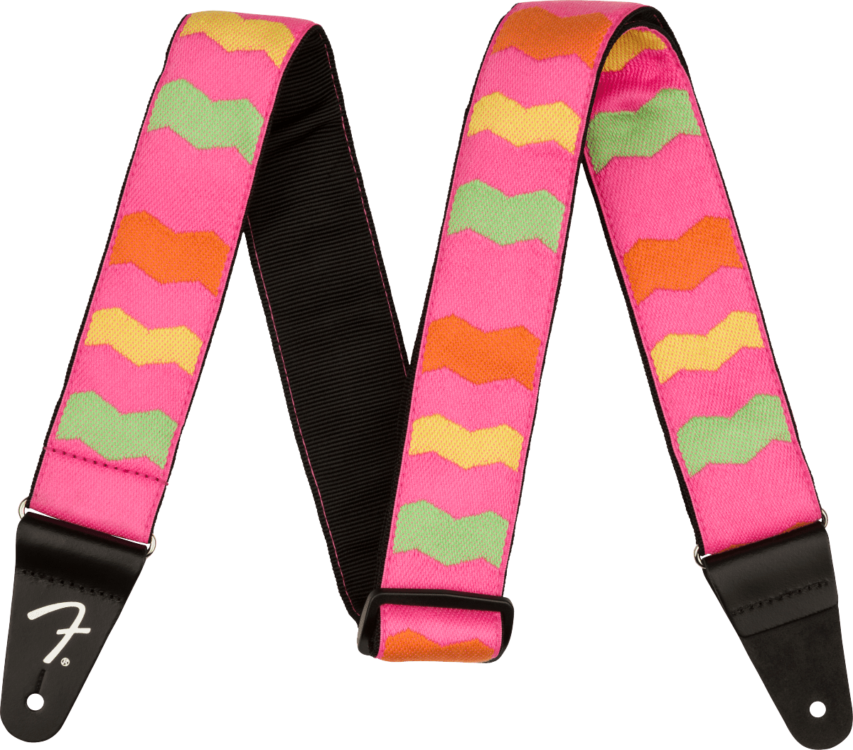 Fender MonoNeon Woven Strap, Neon Pink, 2" by FMIC
