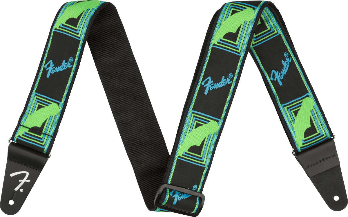 Fender Neon Monogrammed Strap, 2" by FMIC