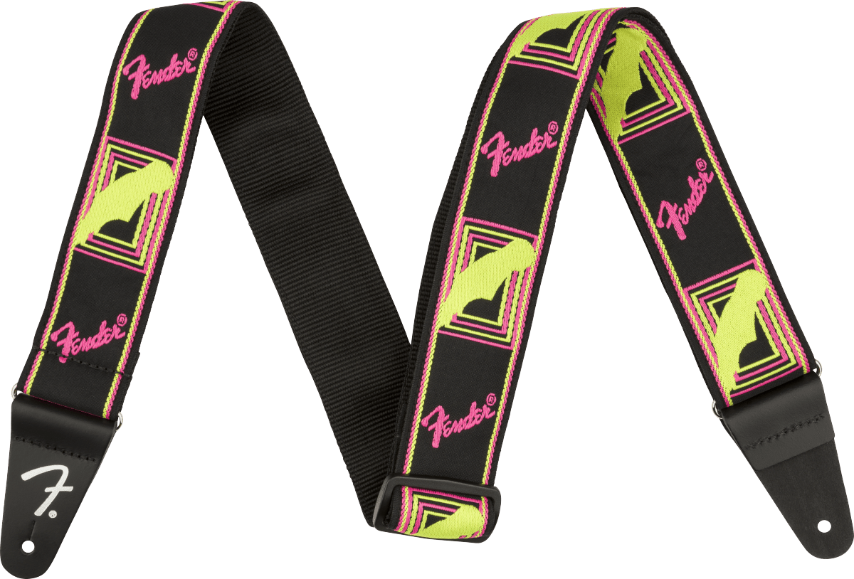 Fender Neon Monogrammed Strap, 2" by FMIC