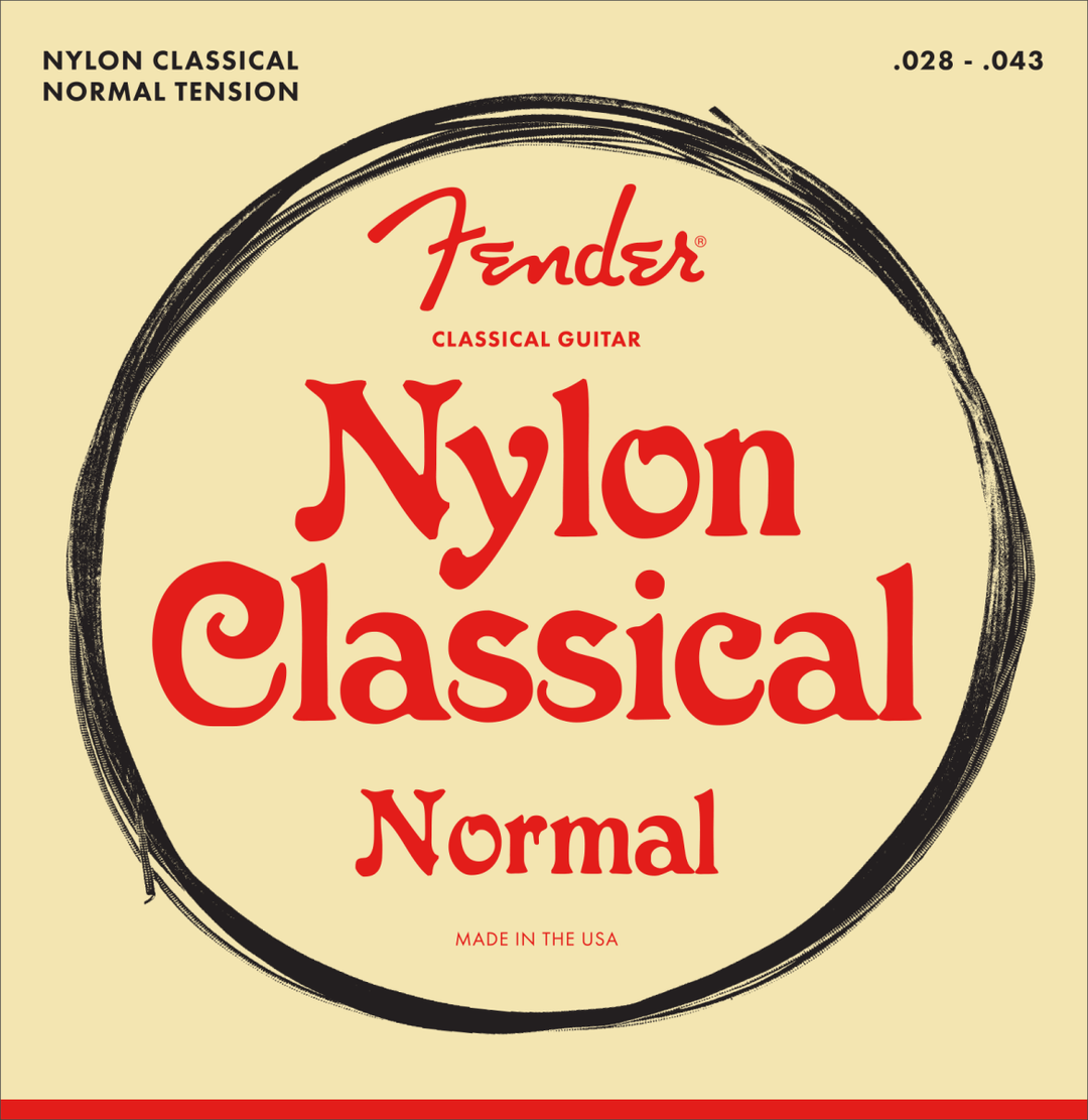 Fender Nylon Acoustic Strings, 130 Clear/Silver, Ball End, Gauges .028 - .043 by FMIC