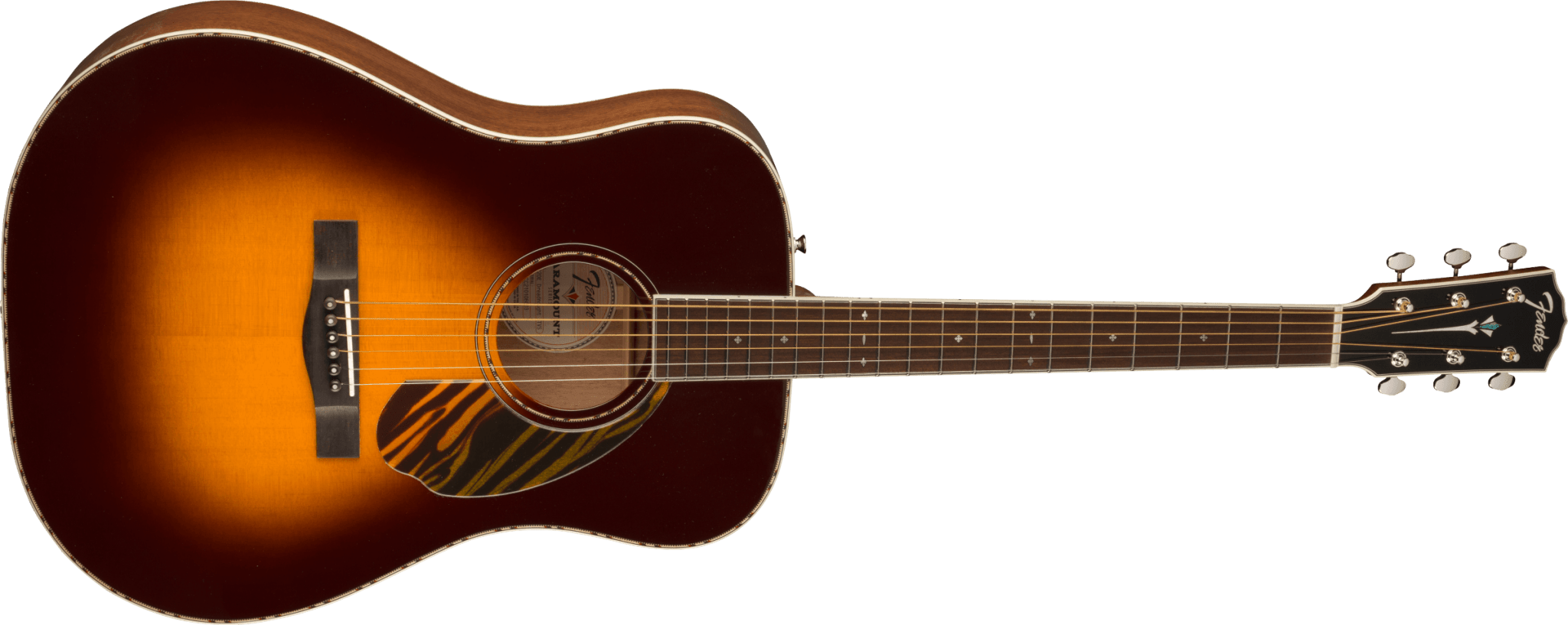 Fender PD - 220E Dreadnought, Ovangkol Fingerboard, 3 - Color Vintage Sunburst by FMIC