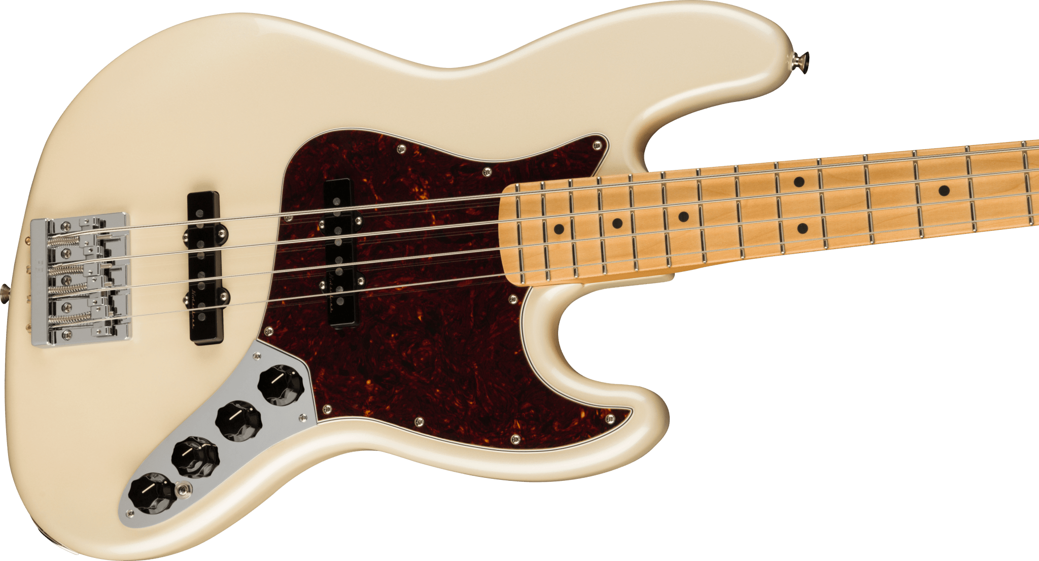 Fender Player Plus Jazz Bass®, Maple Fingerboard, Olympic Pearl by FMIC