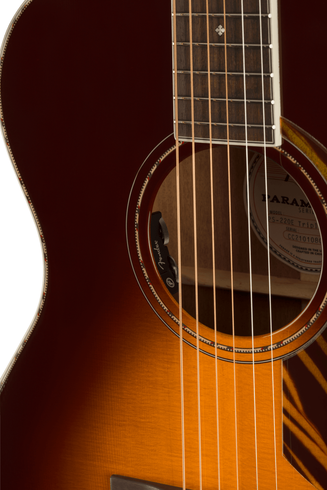 Fender PO - 220E Orchestra, Ovangkol Fingerboard, 3 - Color Vintage Sunburst by FMIC