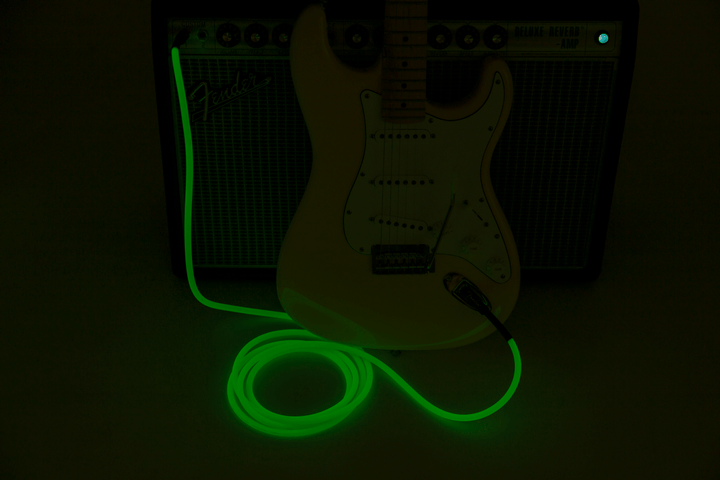 Fender Professional Glow in the Dark Cable, Green, 18.6' by FMIC